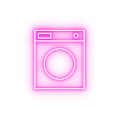 laundry sign neon icon