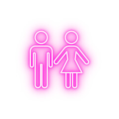 toilet sign neon icon