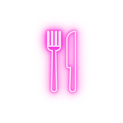 restaurant sign neon icon