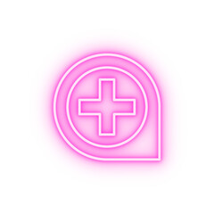 Obraz premium Zoom in sign neon icon