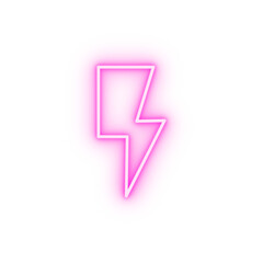 Flash sign neon icon