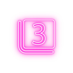 Three sign neon icon
