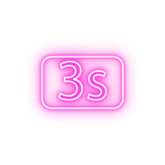 Timer sign neon icon