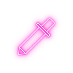 Pipette sign neon icon