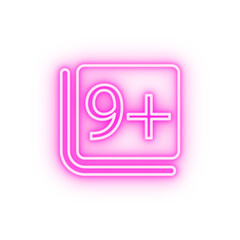 Obraz premium Nine sign neon icon