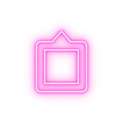 Frame sign neon icon