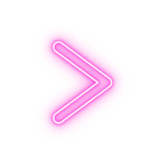 Right sign neon icon