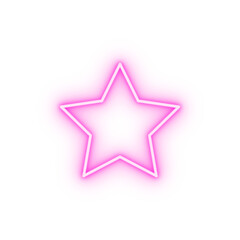 Geometric shapes star neon icon