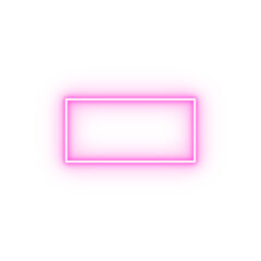 Geometric shapes rectangle neon icon