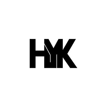 hyk lettering initial monogram logo design