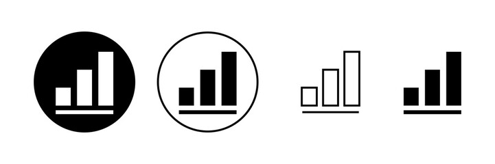 Growing graph icon vector. Chart sign and symbol. diagram icon