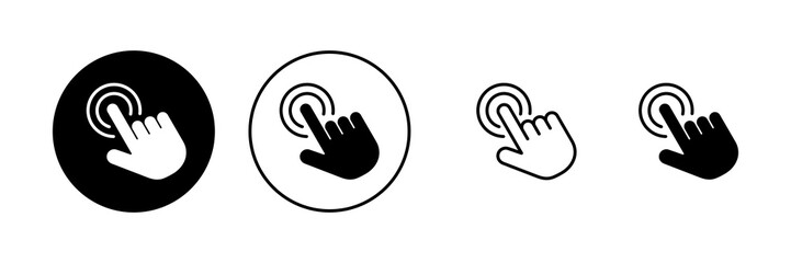 Hand click icon vector. pointer sign and symbol. hand cursor icon