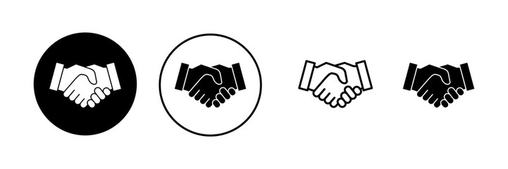 Handshake icon vector. business handshake sign and symbol. contact agreement
