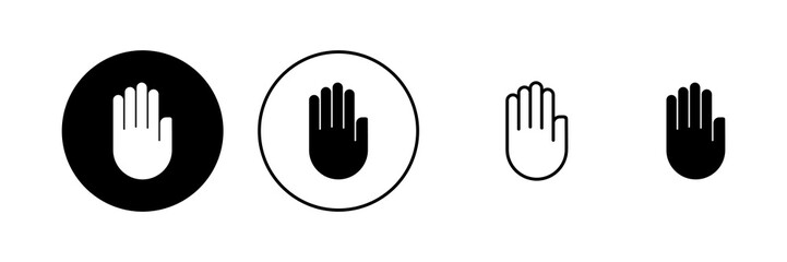 Hand icon vector. hand sign and symbol. palm