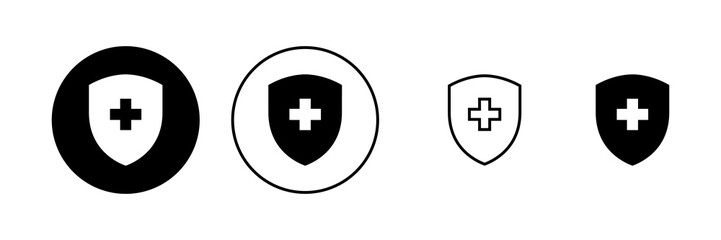 Health insurance icon vector. Insurance health document sign and symbol