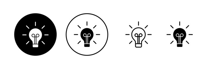 Lamp icon vector. Light bulb sign and symbol. idea symbol.