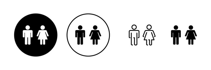 Man and woman icon vector. male and female sign and symbol. Girls and boys