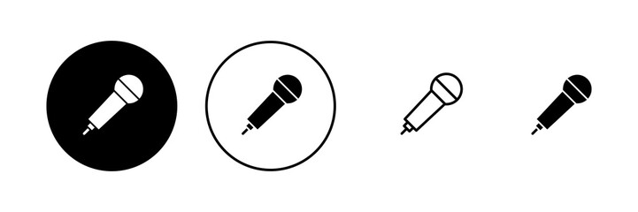 Microphone icon vector. karaoke sign and symbol