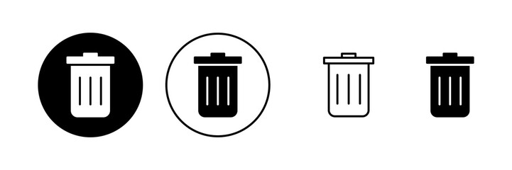 Trash icon vector. trash can icon. delete sign and symbol.