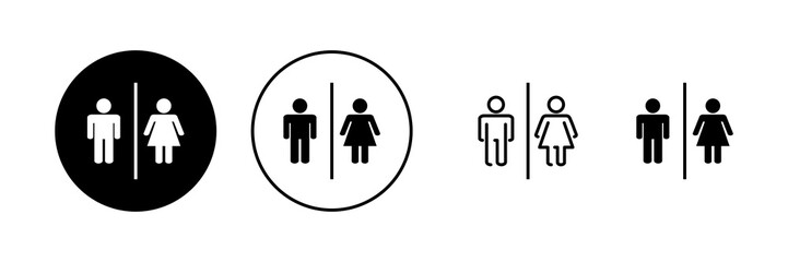 Toilet icon vector. Girls and boys restrooms sign and symbol. bathroom sign. wc, lavatory