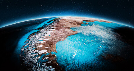 Planet Earth - Patagonia. Elements of this image furnished by NASA