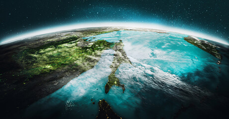 Planet Earth - Sakhalin. Elements of this image furnished by NASA