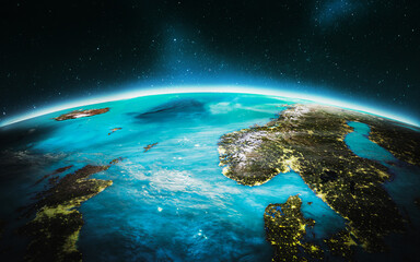 Fototapeta na wymiar Europe - Scandinavia. Elements of this image furnished by NASA