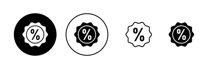 Discount icon vector. Discount tag sign and symbol