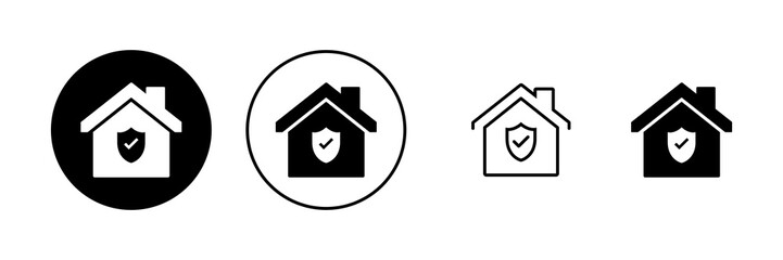 home insurance icon vector. home protection sign and symbol