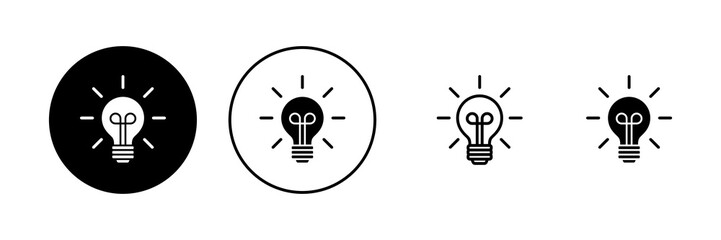 Lamp icon vector. Light bulb sign and symbol. idea symbol.