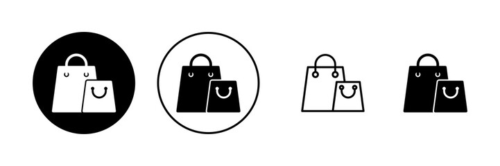 Shopping bag icon vector. shopping sign and symbol