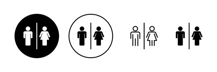 Toilet icon vector. Girls and boys restrooms sign and symbol. bathroom sign. wc, lavatory