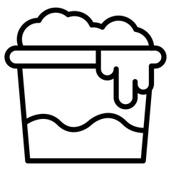 bucket with water icon