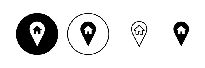 Address icon vector. home location sign and symbol. pinpoint