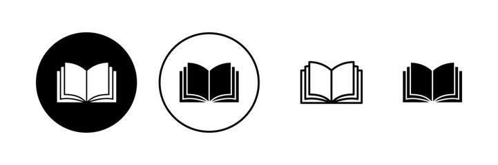 Book icon vector. open book sign and symbol. ebook icon