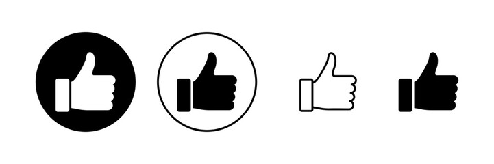 Like icon vector. Thumbs up sign and symbol. Hand like