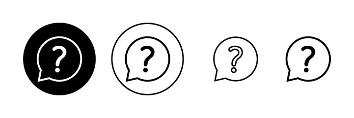 Question icon vector. question mark sign and symbol