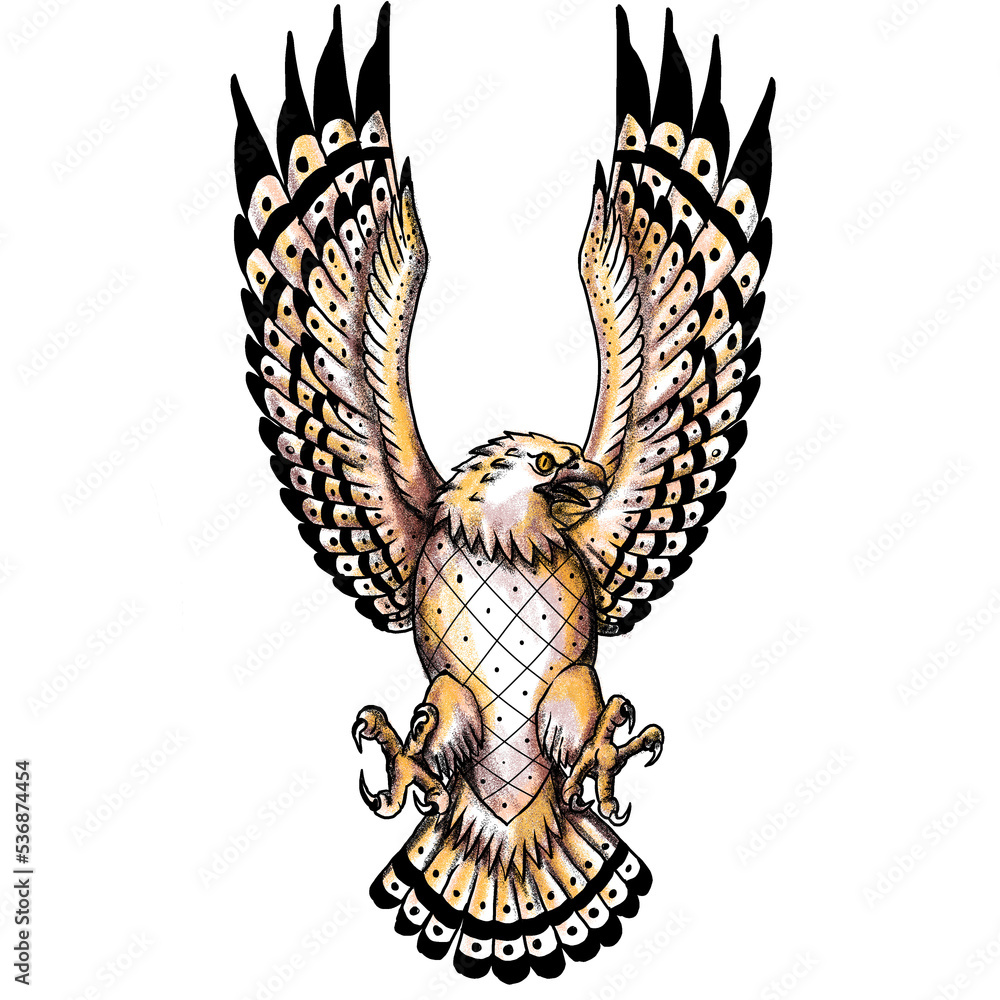 Poster Osprey Swooping Front Tattoo