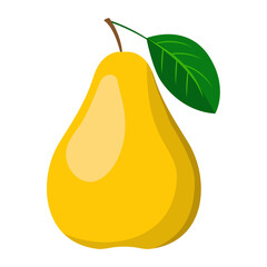 yellow whole Pear fruit fresh natural