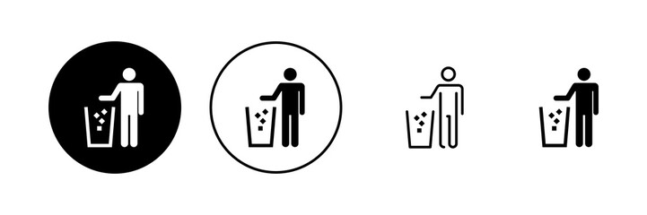 Trash icon vector. trash can icon. delete sign and symbol.