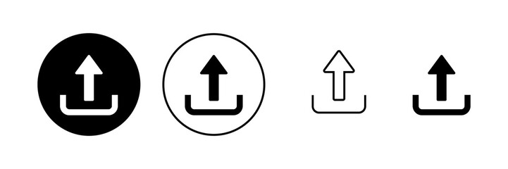 Upload icon vector. load data sign and symbol