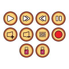 button icon set