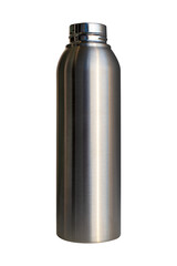 Stainless bottle isolated on white background.
