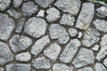 Large Stone Rock Wall Close Up