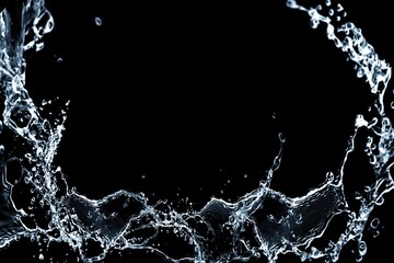 Obraz premium water splash isolated on black