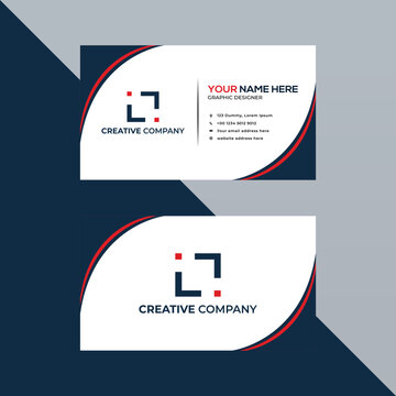 Double-sided professional business card template, Clean professional business card template, Visiting card template, Business card design