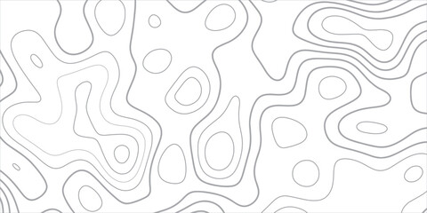 The stylized height of the topographic contour in lines and contours. White Background. The concept of a conditional geography scheme and the terrain path. Vector illustration