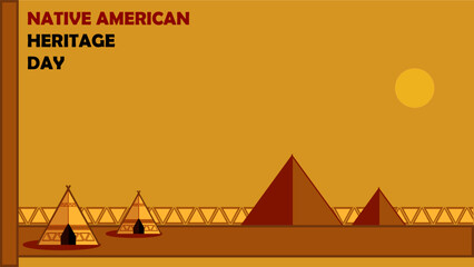 Celebrating Native American Heritage Day graphic design © FiDIO