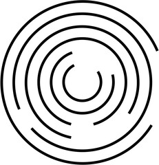 Concentric Circle Geometric Vector Element