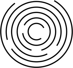 Concentric Circle Geometric Vector Element
